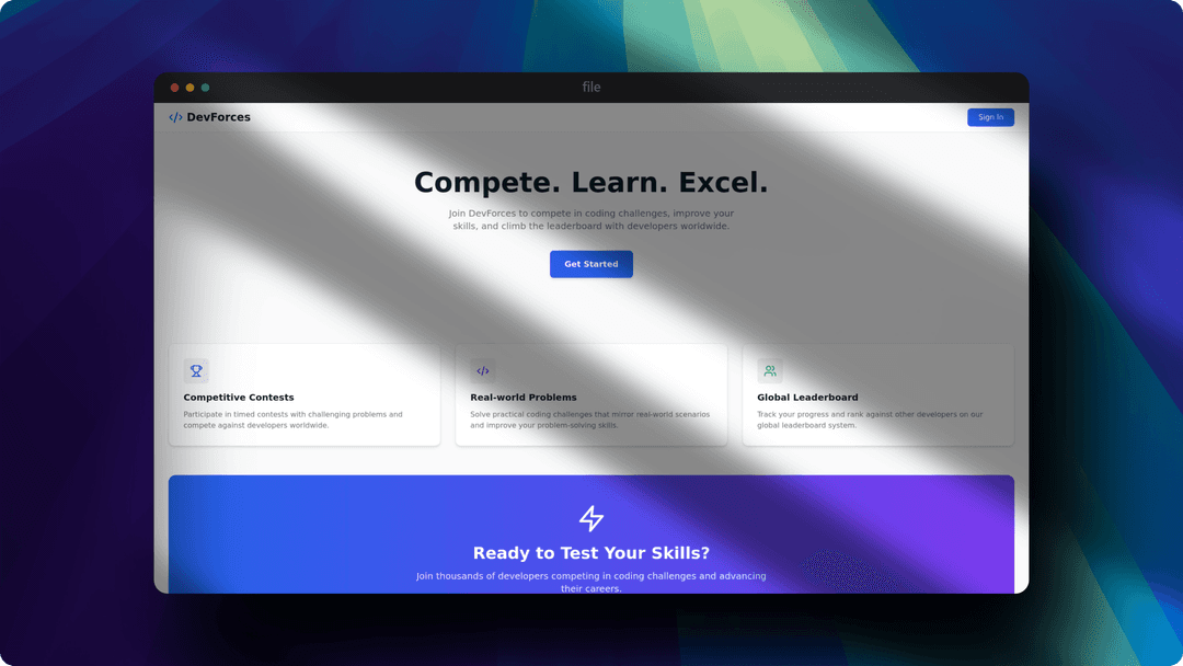 DevForces β Competitive Programming Platform