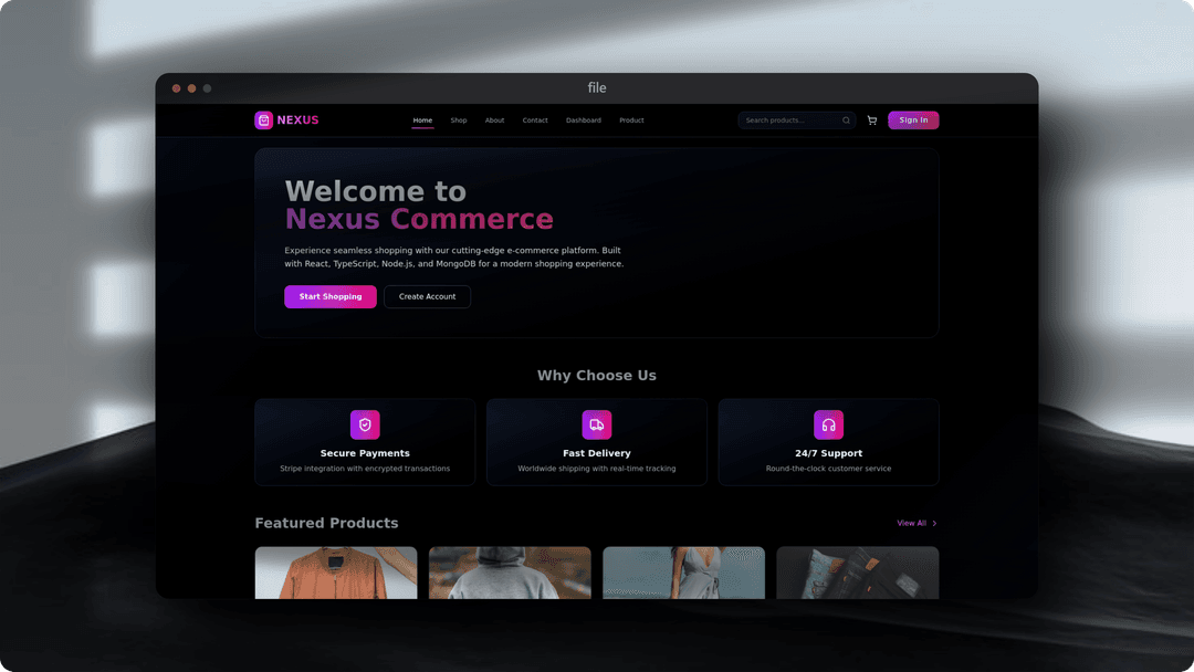 Nexusβ Production-Ready Full-Stack E-Commerce Platform